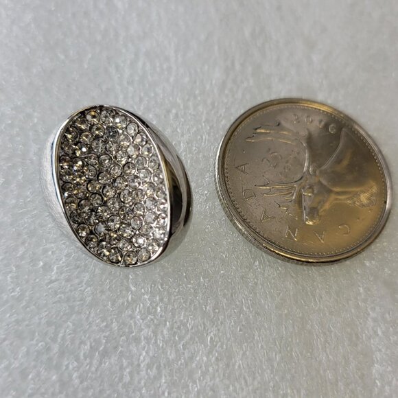 Silver Tone Crystal Fashion Earrings - Picture 12 of 13